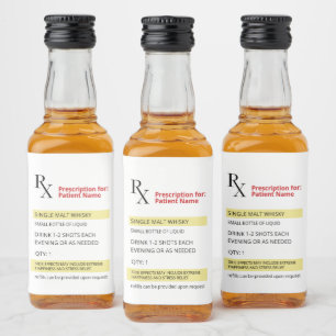 Étiquette Prescription Rx pour Humour amusant