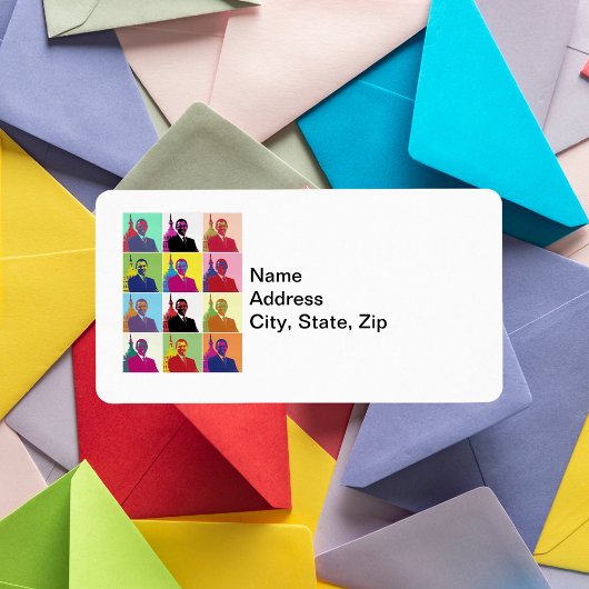 Étiquette Président Obama Pop Art Discours