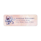 Étiquette Pretty Octopus Return Address Labels (Devant)