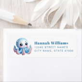 Étiquette Pretty Octopus Return Address Labels (En situation)