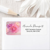 Étiquette Pretty Pink Carnations Stylish (En situation)