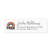 Étiquette Pride arc-en-ciel (Devant)