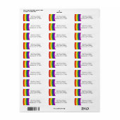 Étiquette Pride Flag Rainbow (Feuille entière)
