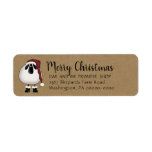 Étiquette Primitive Père Noël Sheep Christmas Retours Adress<br><div class="desc">Wooly primitive Père Noël brebis retour l'étiquette d'adresse avec Joyeux Noël dans un joli script de lettrage et votre étiquette d'adresse de retour sur kraft. Parfait pour toute entreprise de pays,  artisanat ou toute personne qui aime juste primitif.</div>