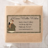 Étiquette Primitive Snowman Adresse/Étiquette d'expédition (En situation)