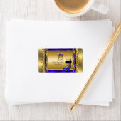 Étiquette Prince Royal Blue Baby shower Regal Gold Boy (En situation)