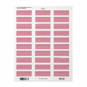 Étiquette Princesse en rose (Feuille entière)