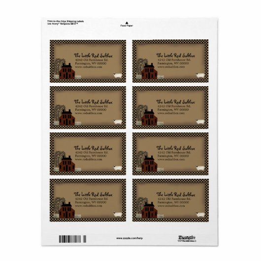 Étiquette principal Saltbox House Expédition (Feuille entière)