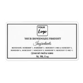 Étiquette Principes simples du logo noir et blanc (Devant)