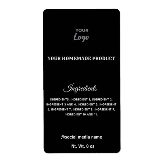 Étiquette Principes simples du logo noir et blanc (Devant)