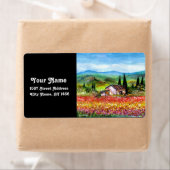 ÉTIQUETTE PRINTEMPS EN TOSCANE (En situation)