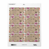 Étiquette printemps floral rustique script canard oeuf carto (Feuille entière)