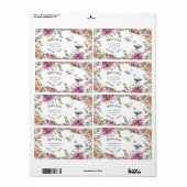 Étiquette printemps floral rustique script canard oeuf carto (Feuille entière)