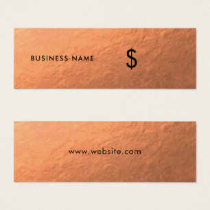 Étiquette Prix Brown de l'huile de cuivre Faux