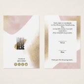 Étiquette Prix d'affichage du logo or Rose chic (Devant & derrière)