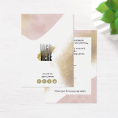 Étiquette Prix d'affichage du logo or Rose chic (Bureau)