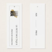 Étiquette Prix de péage du logo du budget moderne (Devant & derrière)