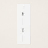 Étiquette Prix de péage du logo du budget moderne (Dos)