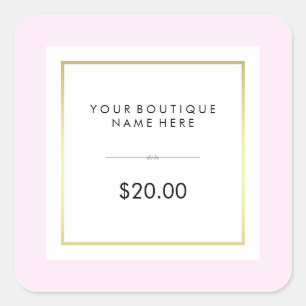 Étiquette Prix de vente au détail Chic Glam Pink e