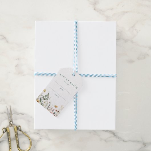 Étiquette Prix Fleur sauvage d'été (Avec de laficelle)