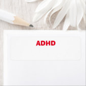Étiquette Problème de santé ADHD (En situation)