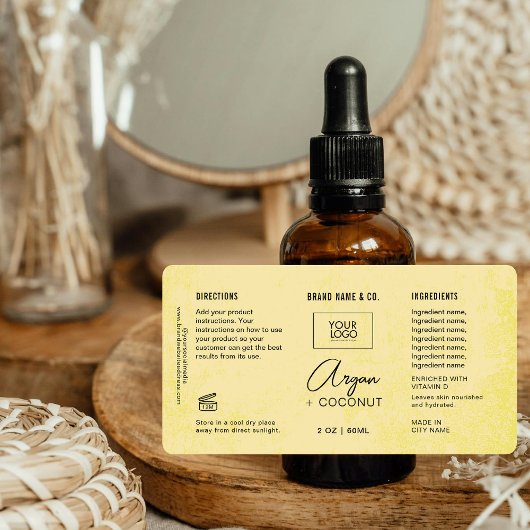 Étiquette Product Customizable Cream Rustic Label