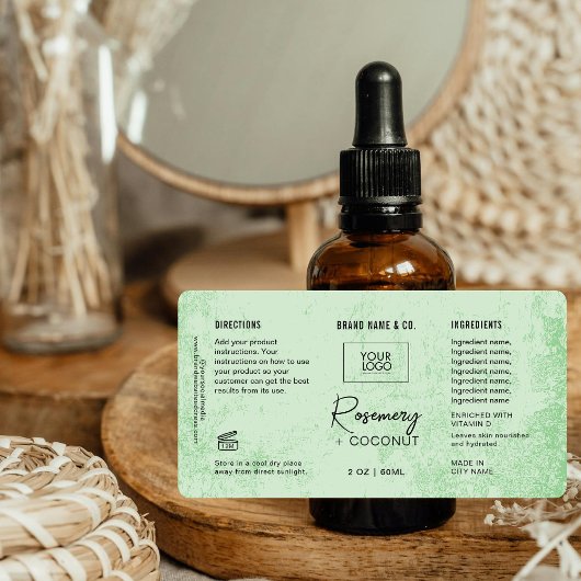 Étiquette  Product Customizable GreenRustic Label