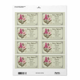 Étiquette Product label, Flower Shop, Floral Services.