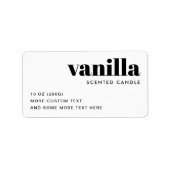 Étiquette Produit blanc moderne (Devant)