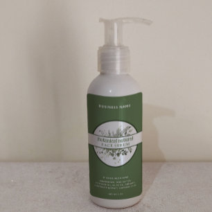 Étiquette Produit botanique moderne vert élégant