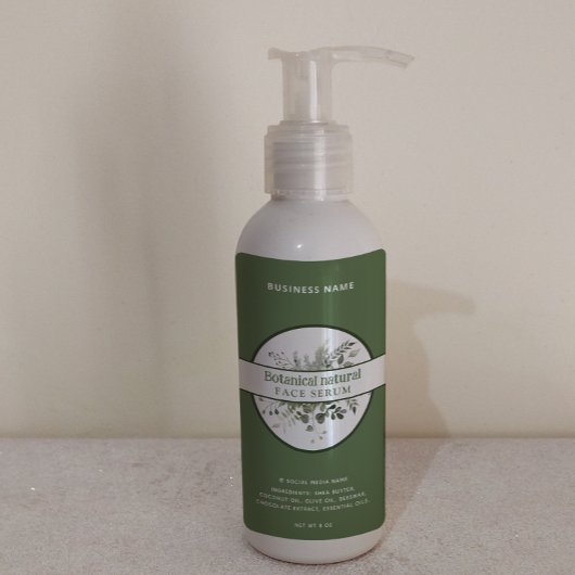 Étiquette Produit botanique moderne vert élégant