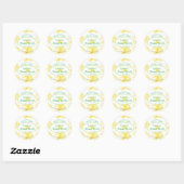 Étiquette produit citrons aquarelle (Feuille)