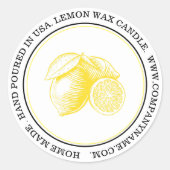 Étiquette produit citrons aquarelle (Devant)