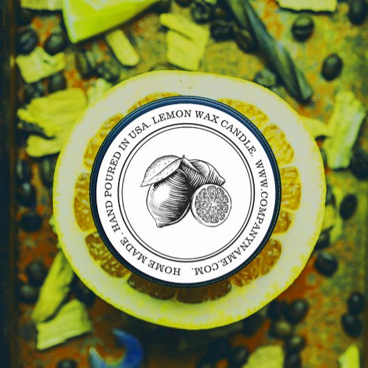 Étiquette produit citrons aquarelle