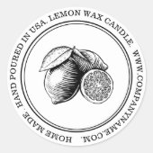 Étiquette produit citrons aquarelle (Devant)