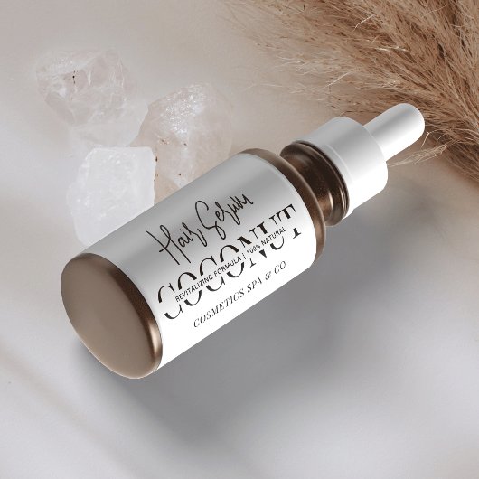 Étiquette Produit de bouteille à goutte cosmétique minimalis