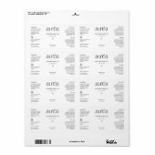 Étiquette produit de bouteille de beauté cosmétiqu (Feuille entière)