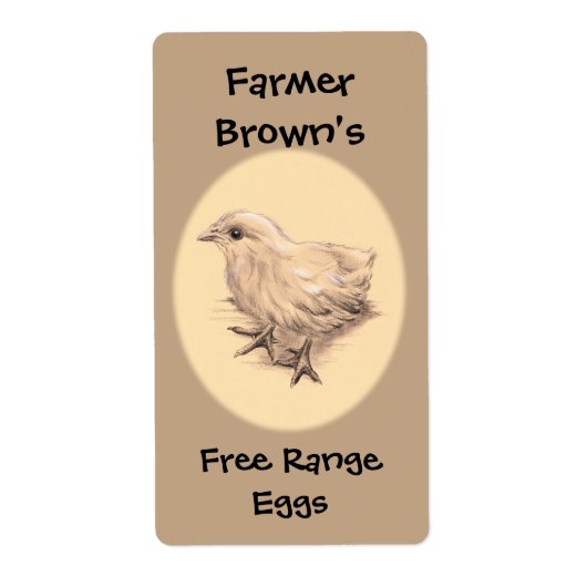 Étiquette Produit de dessin de poulet pour bébé (Devant)