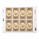 Étiquette Produit de dessin de poulet pour bébé (Feuille entière)
