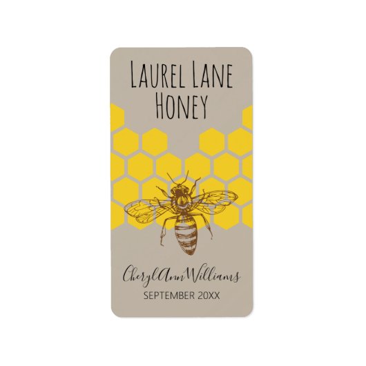 Étiquette Produit de la série de signature d'abeilles à main (Devant)