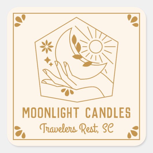 Étiquette produit de lune céleste (Devant)