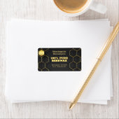 Étiquette Produit de luxe Gold et Black Honeycomb (En situation)