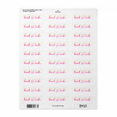 Étiquette Produit de script élégant fait main Monogram Étiqu (Feuille entière)