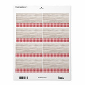 Étiquette produit de table de pays (Feuille entière)
