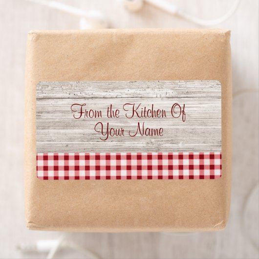 Étiquette produit de table de pays (En situation)