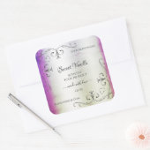 Étiquette produit en marbre brillant orné d'argent (Enveloppe)