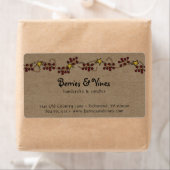 Étiquette Produit ou Entreprise Country Berry et Star Garlan (En situation)