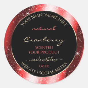 Étiquette produit Ruby Red Sparkle Parties scintil