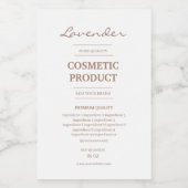 Étiquette produit simple d'ingrédients beiges (Étiquettes simples)