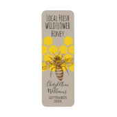 Étiquette Produit vertical de la série de signatures d'abeil (Devant)